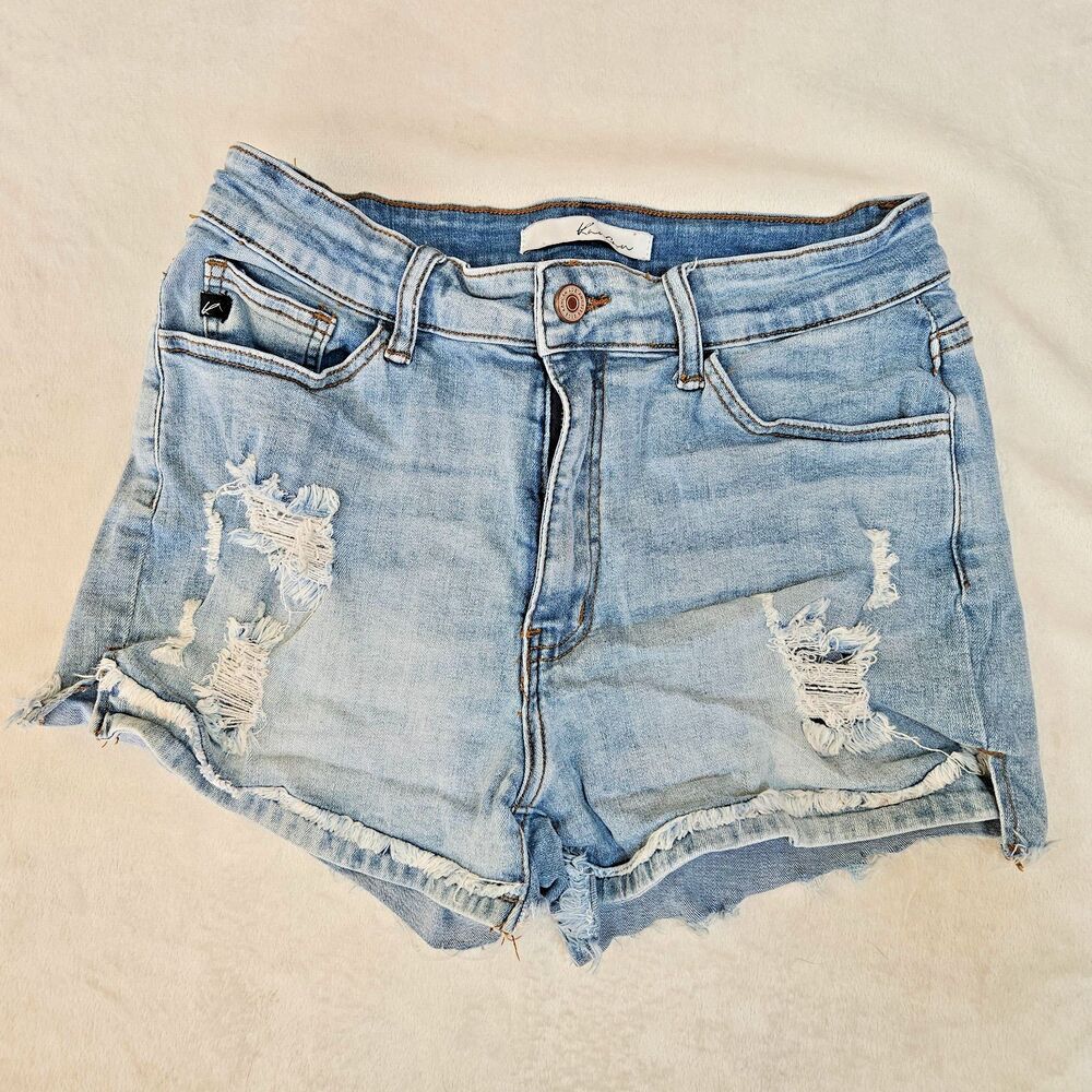 KanCan LA Estilo Denim Cut Off Shorts Mid Rise Women Size 9/28 Distressed Frayed